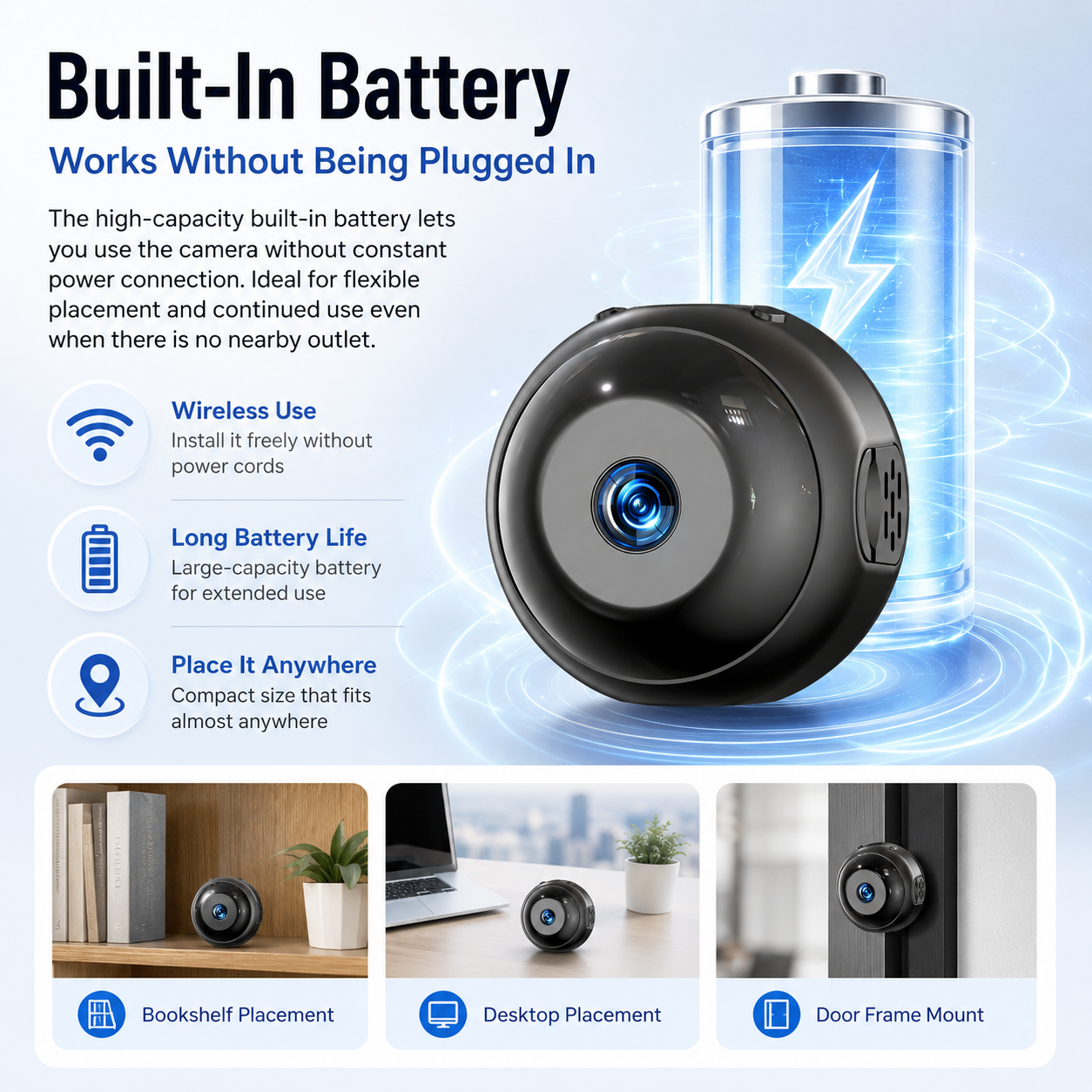 2026 Mini Magnetic WiFi Camera | Built-In Battery & Live View