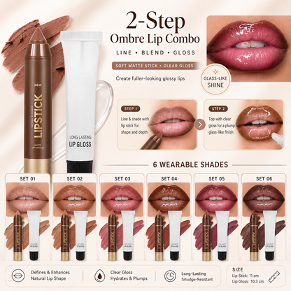 2-Step Ombre Lip Combo | 6 Wearable Shades