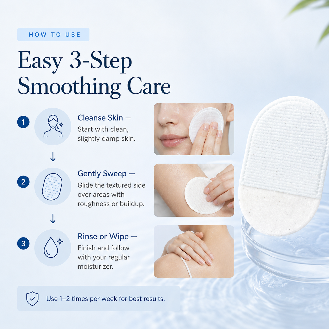 Exfoliating Peeling Pads for Face & Body | Smoothing Skin Care