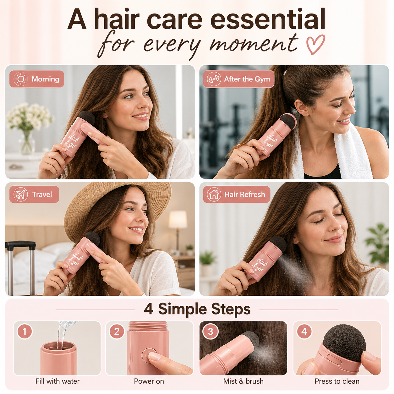 ✨ Instant Hairline Concealer Stick Waterproof Root Cover Up Powder 💖