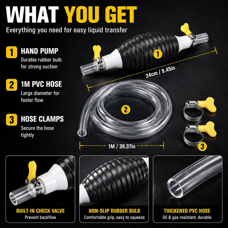 🔥 Just Squeeze & Flow – Fast Manual Siphon Pump Kit
