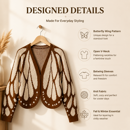 🦋 Limited-Time 49% OFF – Viral Butterfly Wing Batwing Knit Cardigan ✨