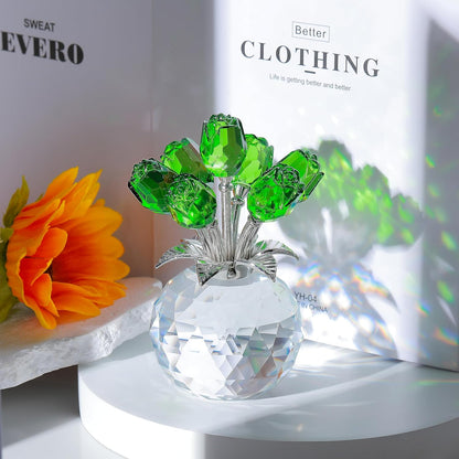 🌺Hot Sale 49% OFF-Crystal Colorful Rose Flower Vase