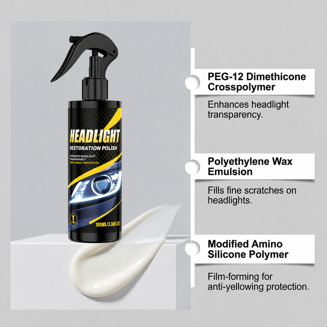 Professional Headlight Polish and Sealant Kit