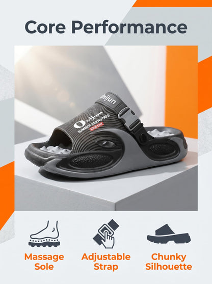 ⏰Limited Time 50% OFF🔥Men' Summer Massage Slippers, Unisex Comfortable Thick Sole Home Fashion Sandals