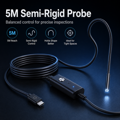 HD Endoscope Inspection Camera | 2M 5M 10M Waterproof Probe