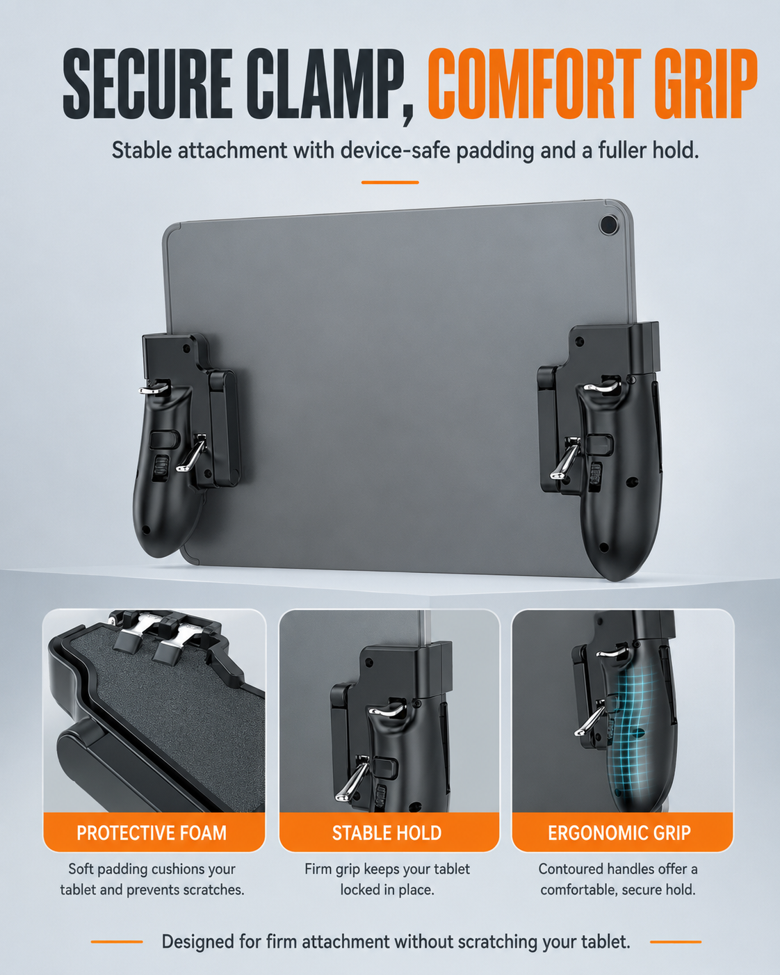 6-Finger Tablet & Phone Cooling Gaming Trigger Controller