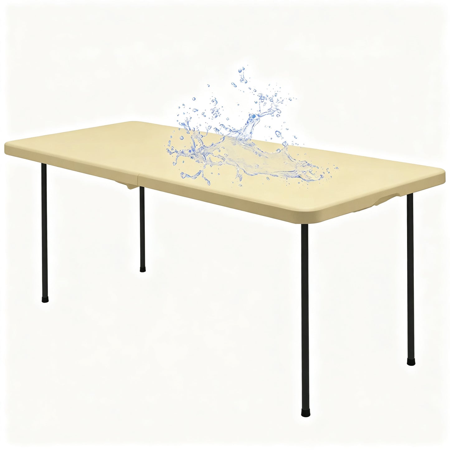 Stretch Fabric Table Top Cap Cover – Elastic Edge, Waterproof & Reusable