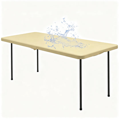 Stretch Fabric Table Top Cap Cover – Elastic Edge, Waterproof & Reusable