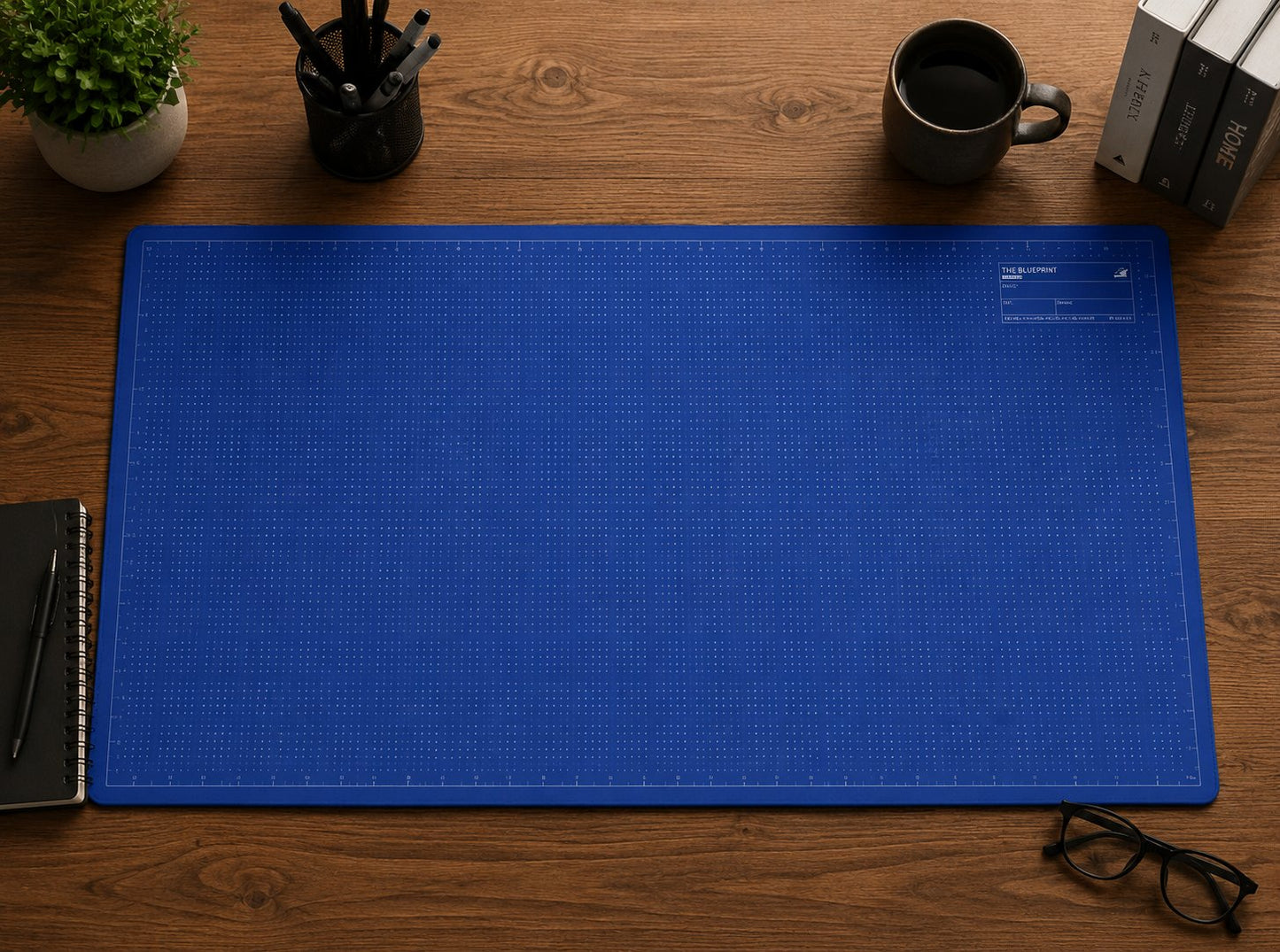 🤩The Blueprint Deskmat 💻✏️ A Double-Sided Deskmat to Draw, Erase & Redraw As Needed