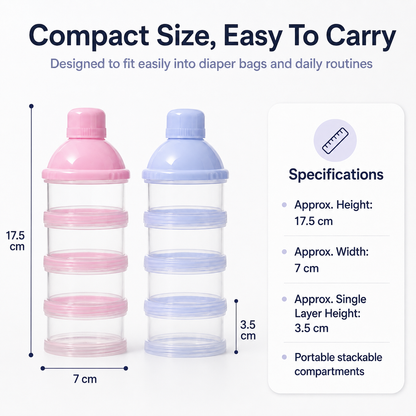 Portable Stackable Baby Formula Dispenser for Travel