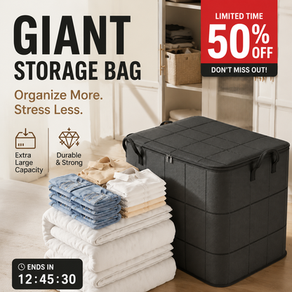 🏠 Giant Storage Bag – Declutter Your Home in Seconds ✨