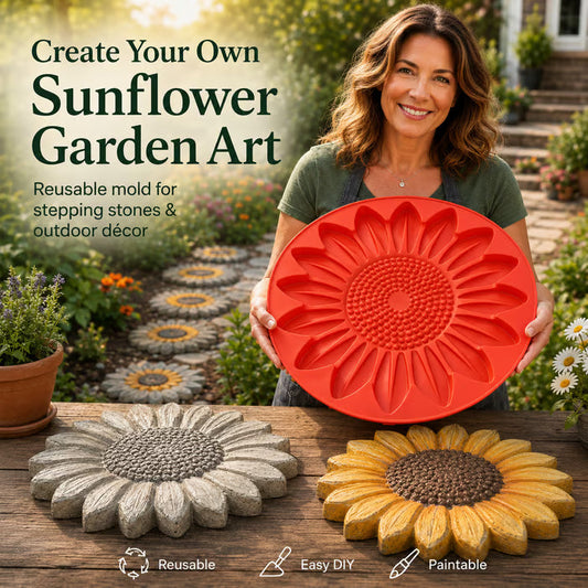 💥🌻Reusable Sunflower Stepping Stone Mold