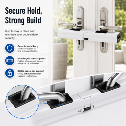 Security lock for French courtyard gates