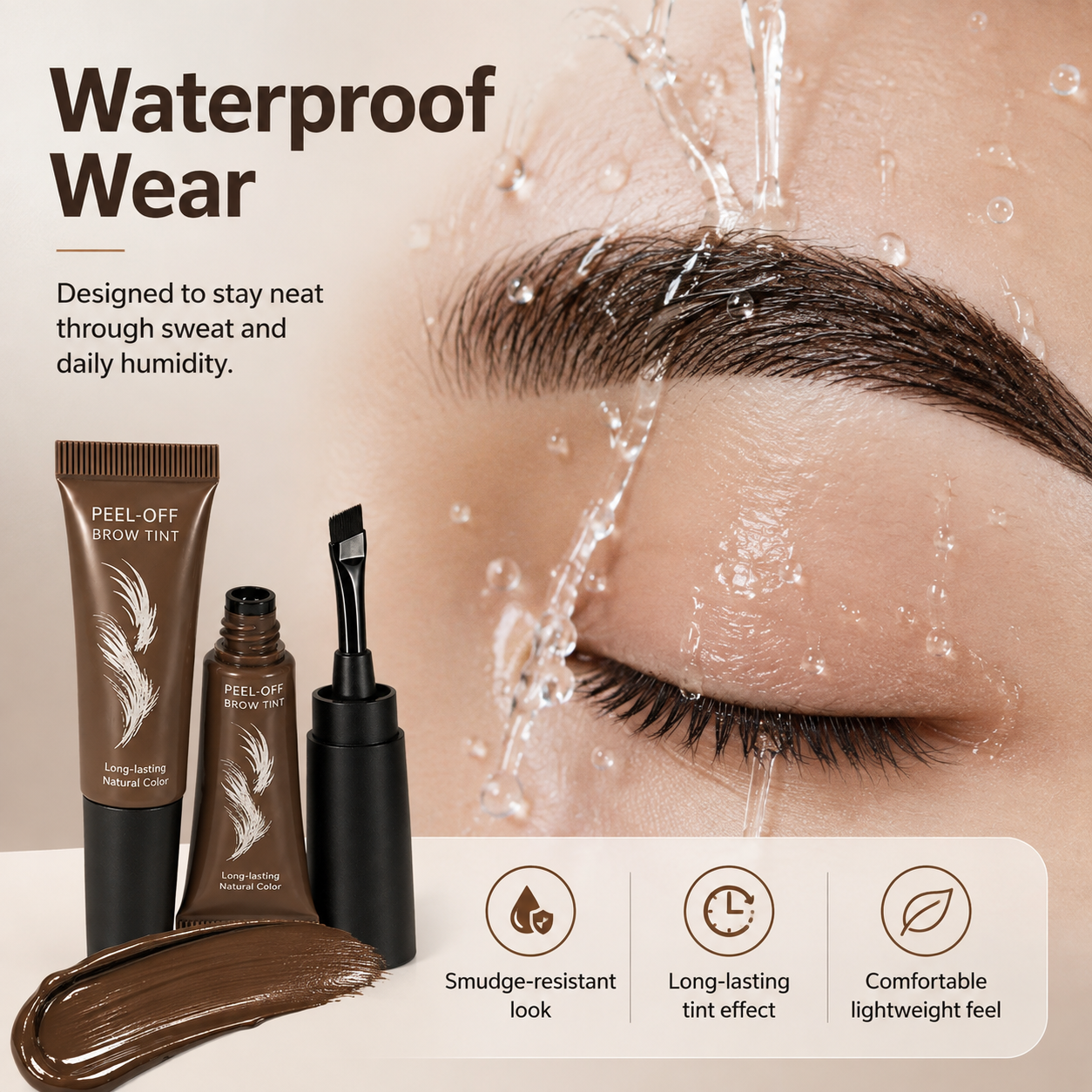 ✨ Peel-Off Brow Tint – Easy, Long-Lasting Natural Brow Definition