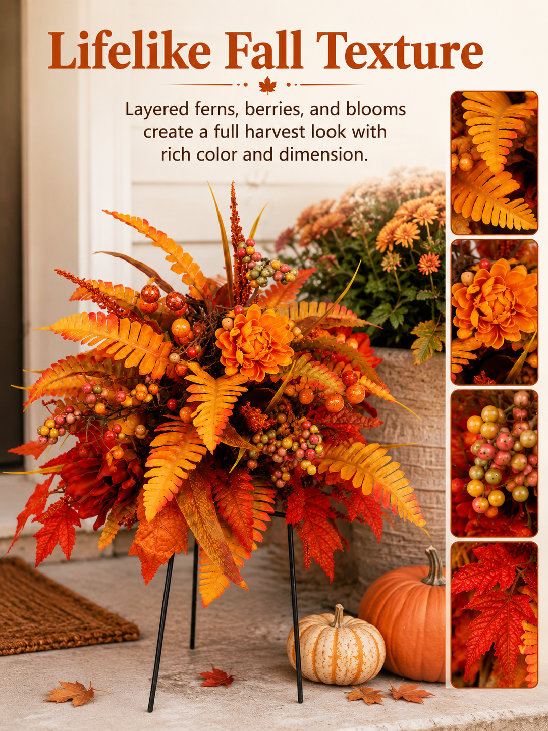 💥Hot Sale 49% off 🍂 Autumn Harvest Floral Garden Stake Arrangement