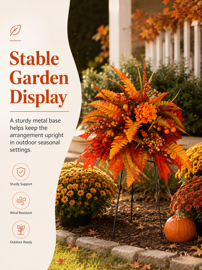💥Hot Sale 49% off 🍂 Autumn Harvest Floral Garden Stake Arrangement