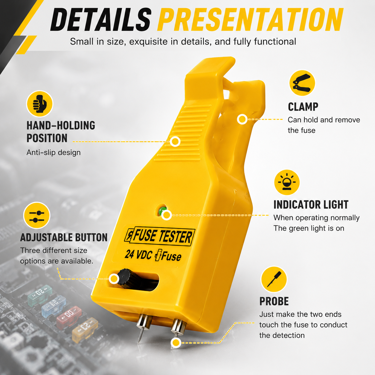 🚗 2-in-1 Automotive Fuse Tester Puller – Fast LED Fuse Check & Safe Removal