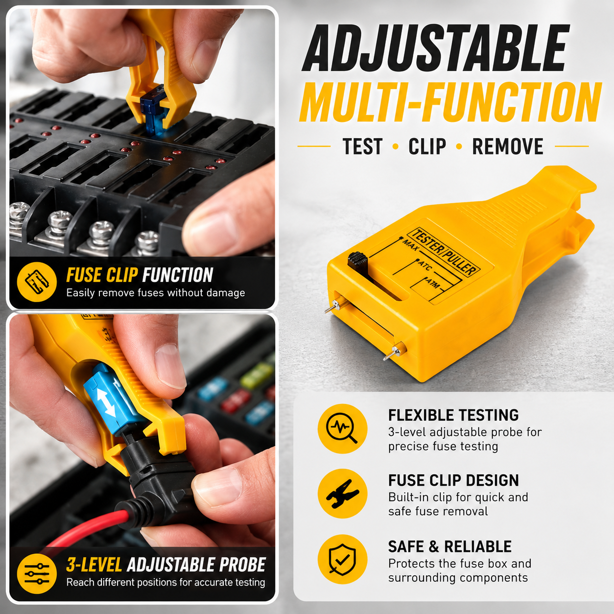 🚗 2-in-1 Automotive Fuse Tester Puller – Fast LED Fuse Check & Safe Removal
