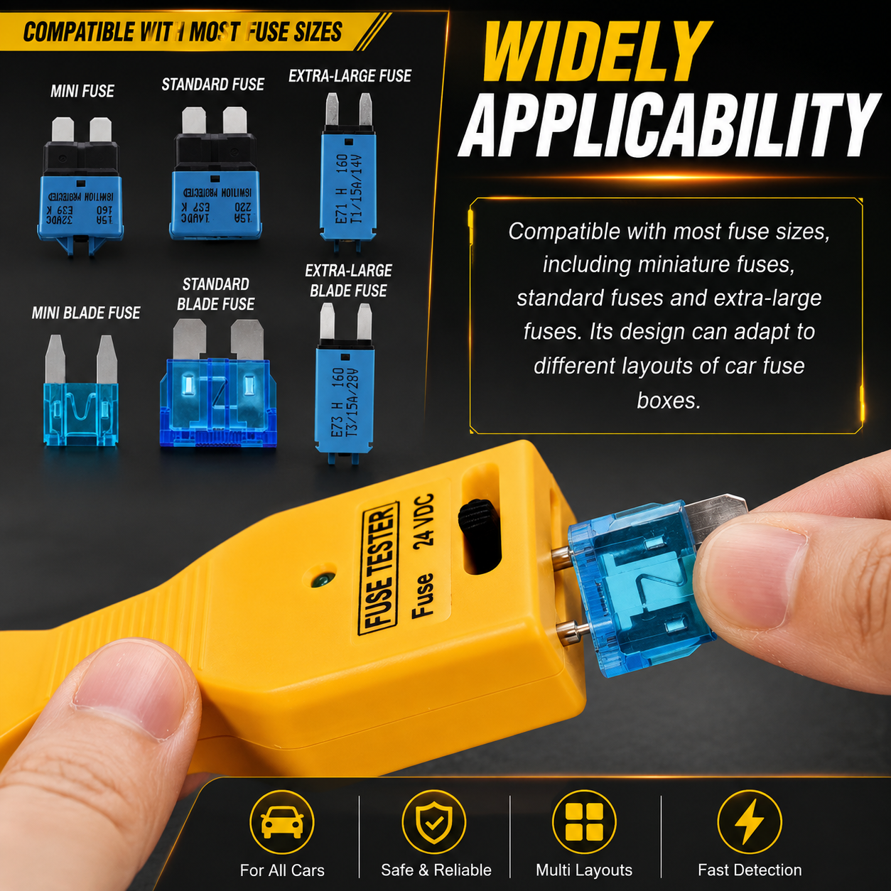🚗 2-in-1 Automotive Fuse Tester Puller – Fast LED Fuse Check & Safe Removal