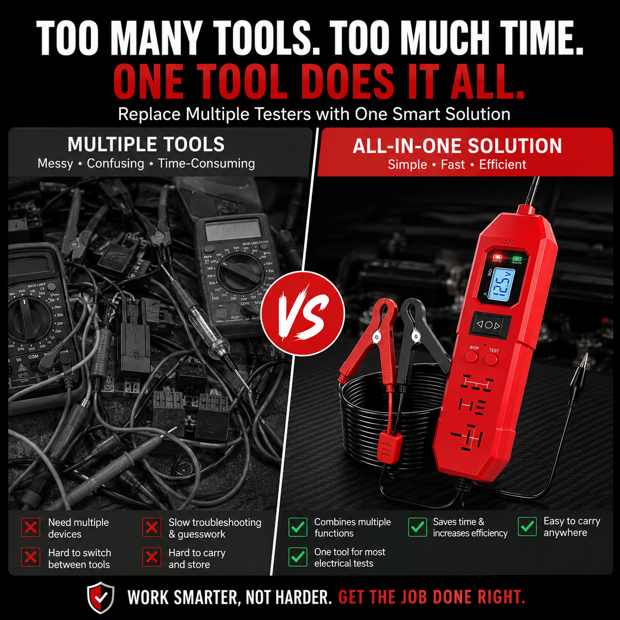 🚗 3-in-1 Automotive Circuit Tester – Quickly Diagnose Power, Wiring & Relay Problems