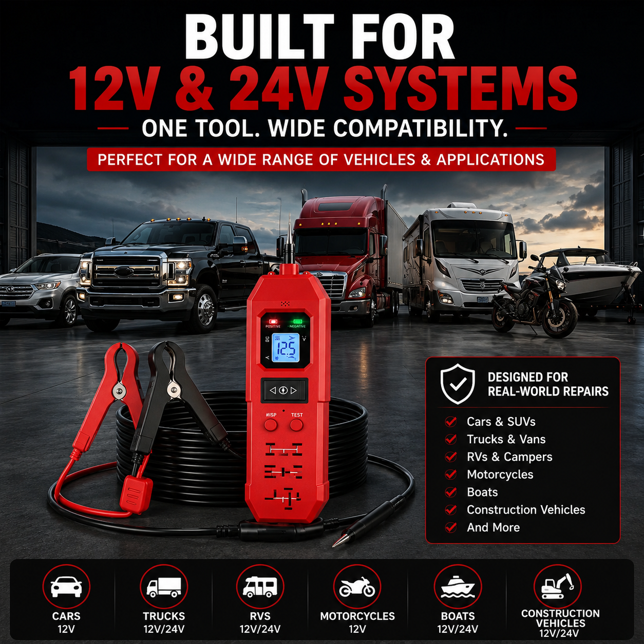 🚗 3-in-1 Automotive Circuit Tester – Quickly Diagnose Power, Wiring & Relay Problems