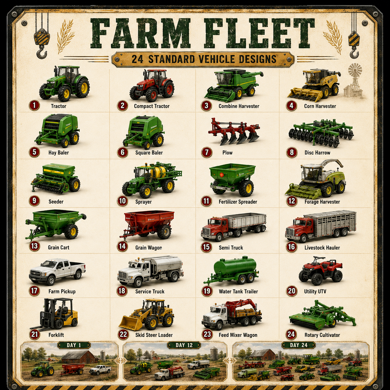 🚜24-Day Christmas Vehicle Advent Calendar |  A New Mini Vehicle Surprise Every Day!
