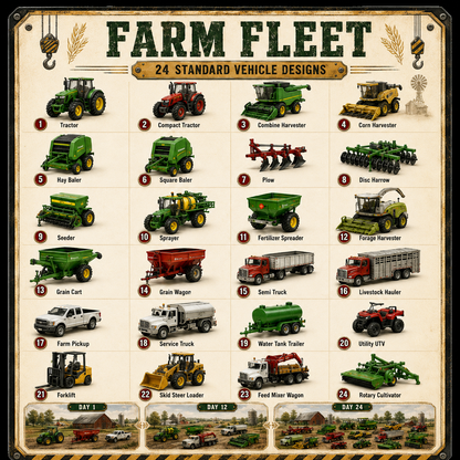 🚜24-Day Christmas Vehicle Advent Calendar |  A New Mini Vehicle Surprise Every Day!