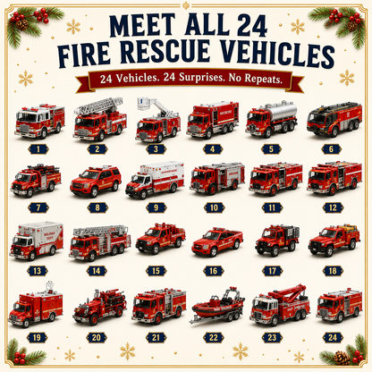 🚜24-Day Christmas Vehicle Advent Calendar |  A New Mini Vehicle Surprise Every Day!