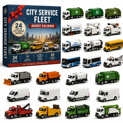 🚜24-Day Christmas Vehicle Advent Calendar |  A New Mini Vehicle Surprise Every Day!