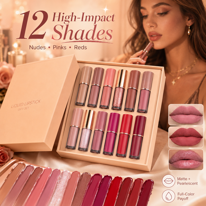 💥LIMITED DEAL 💄 12-Color Liquid Lipstick Gift Set