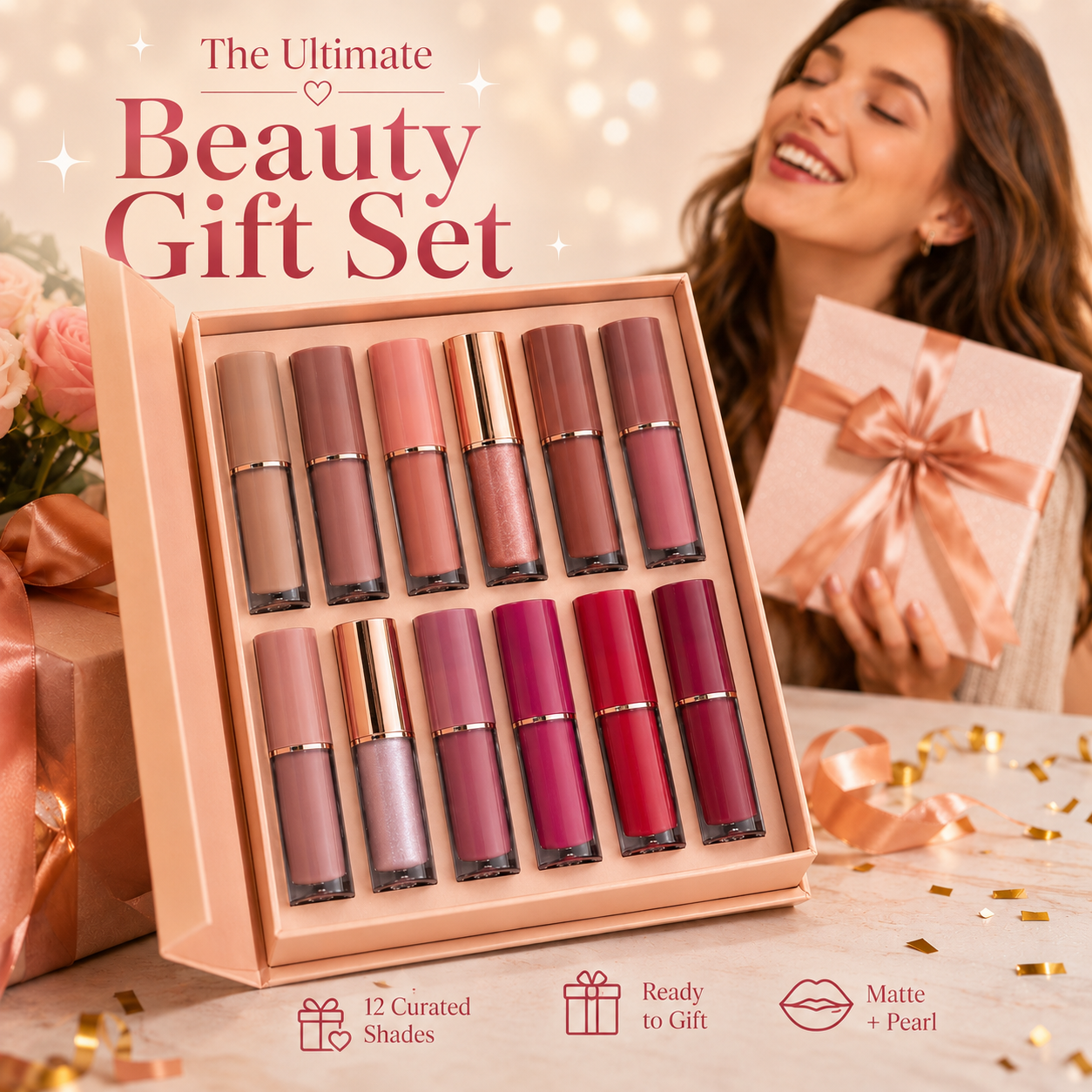💥LIMITED DEAL 💄 12-Color Liquid Lipstick Gift Set