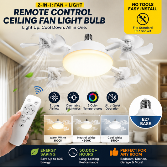🔥 LIMITED TIME 50% OFF | Remote Control Ceiling Fan Light – Cool, Bright & Easy to Install