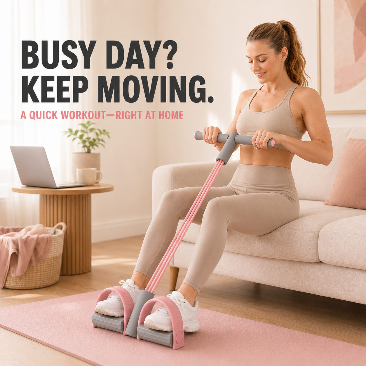 6-Tube Pedal Resistance Trainer – Full-Body Home Workout