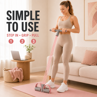 6-Tube Pedal Resistance Trainer – Full-Body Home Workout