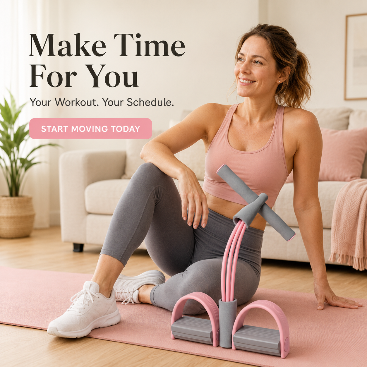 6-Tube Pedal Resistance Trainer – Full-Body Home Workout