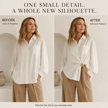 ✨ 2026 Viral Gold Double-Ring Shirt Cinch Clip – Style Any Shirt in Seconds