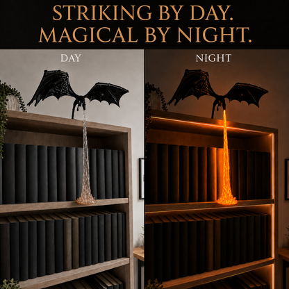 🔥🐉 2026 Viral Fire-Breathing Dragon Bookshelf Lamp – Light Up Your Fantasy World ✨📚