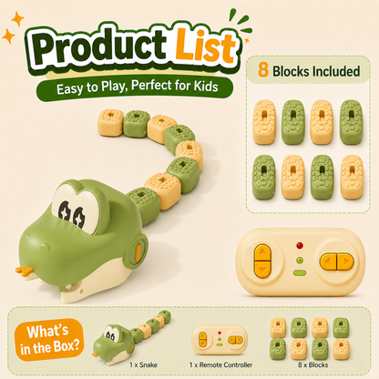Remote Control Snake Block-Collecting Game