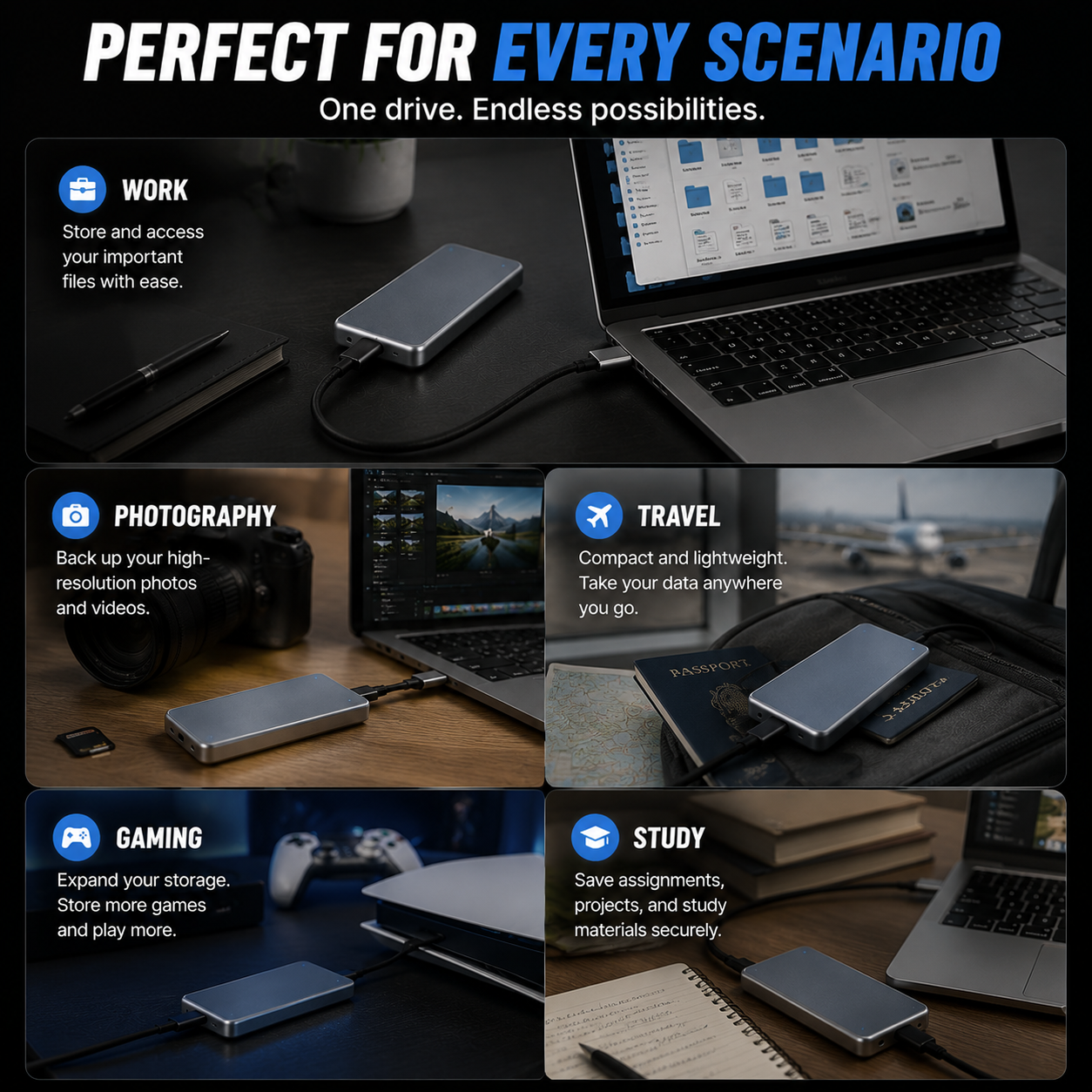 Portable External SSD – Protect Your Photos, Videos & Important Files