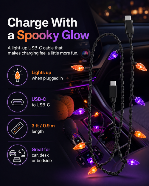 ⚡ Limited-Time 49% OFF – Spooky Light-Up USB-C Charging Cable ✨🎃