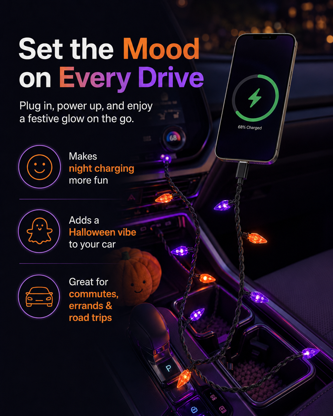 ⚡ Limited-Time 49% OFF – Spooky Light-Up USB-C Charging Cable ✨🎃