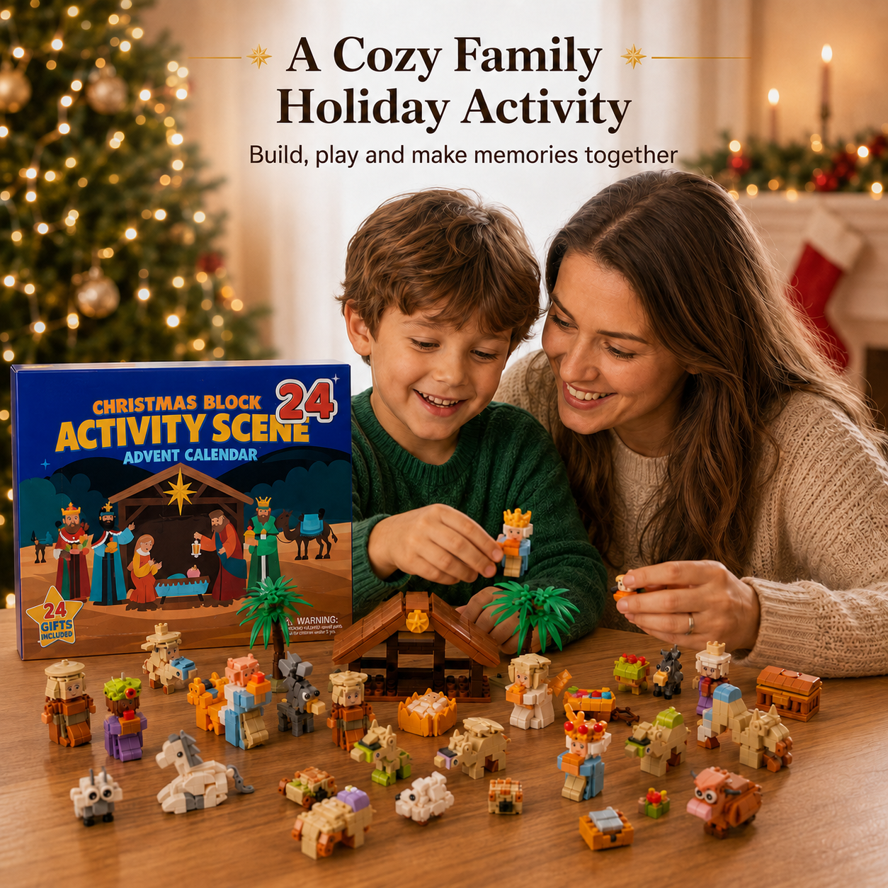 🎄24-Day Christmas Building Block Advent Calendar🎅