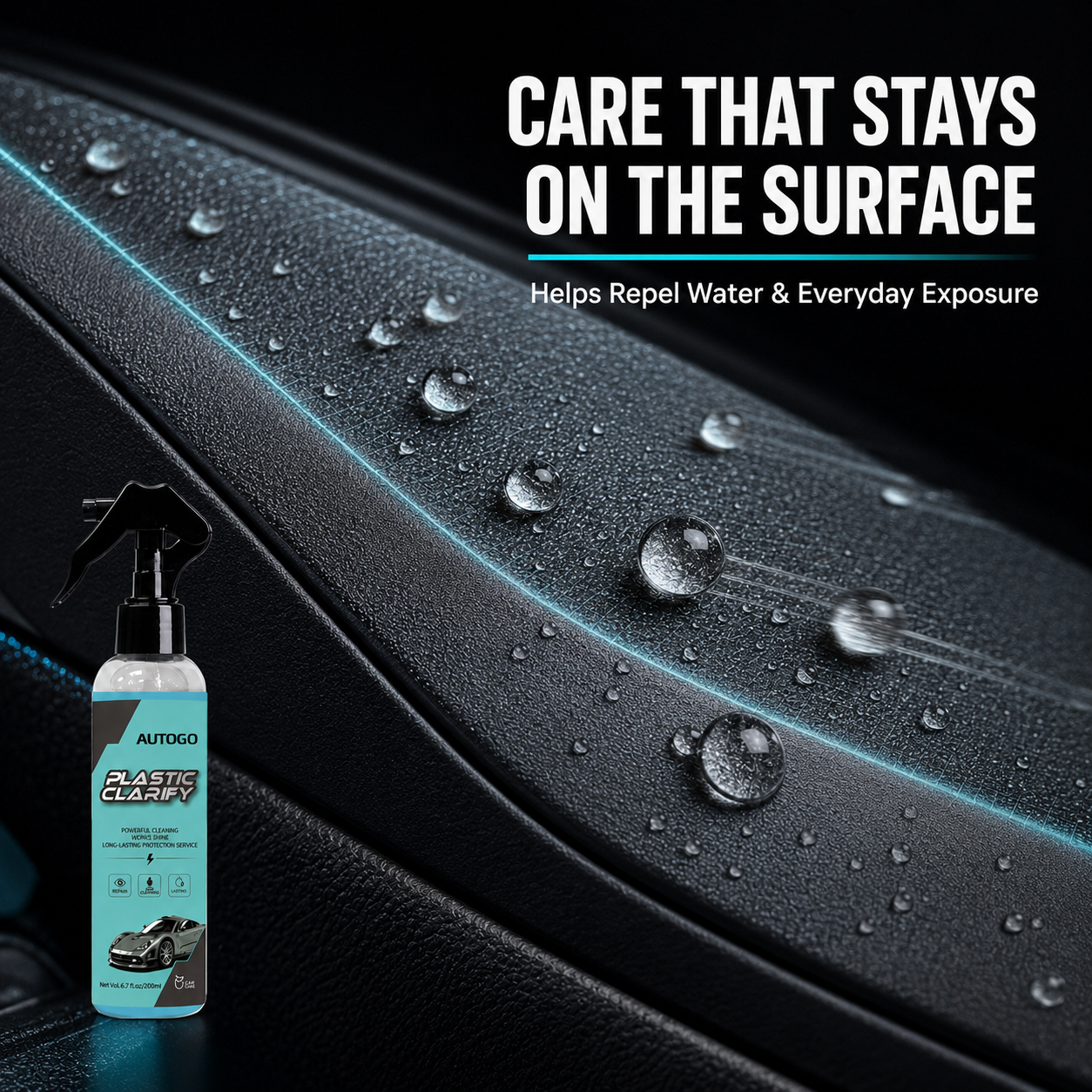 🚗 Restore Your Car’s Deep Black Finish –Tire & Plastic Trim Restorer Spray for Faded Automotive Surfaces