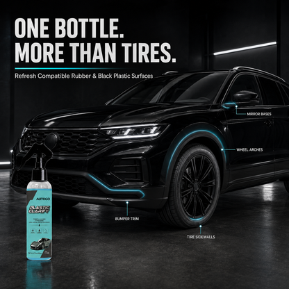 🚗 Restore Your Car’s Deep Black Finish –Tire & Plastic Trim Restorer Spray for Faded Automotive Surfaces