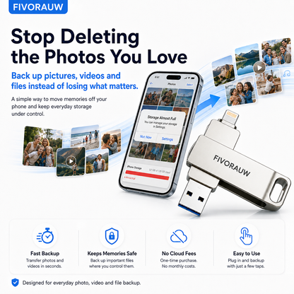 📱 3-in-1 Phone & Computer Flash Drive – Fast Photo & File Transfer