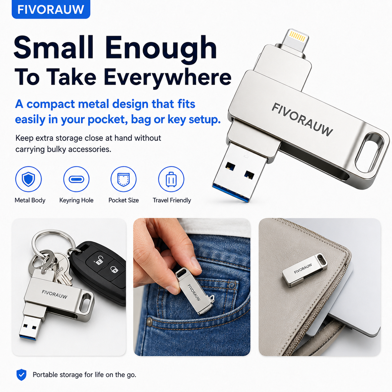 📱 3-in-1 Phone & Computer Flash Drive – Fast Photo & File Transfer