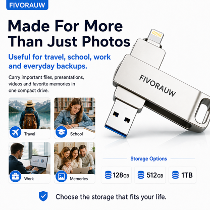 📱 3-in-1 Phone & Computer Flash Drive – Fast Photo & File Transfer