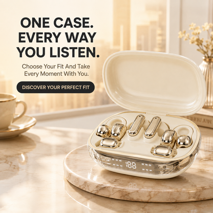🎧 6-Earbud Smart Wireless Earbuds with Power Bank Charging Case | APP Control & Multi-Wear Design