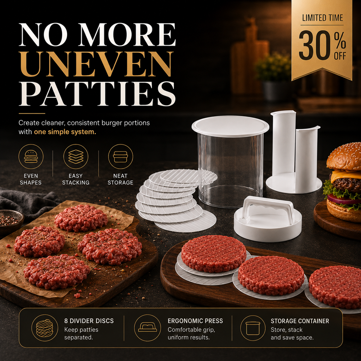 Burger Patty Maker | Perfect Homemade Burger Press
